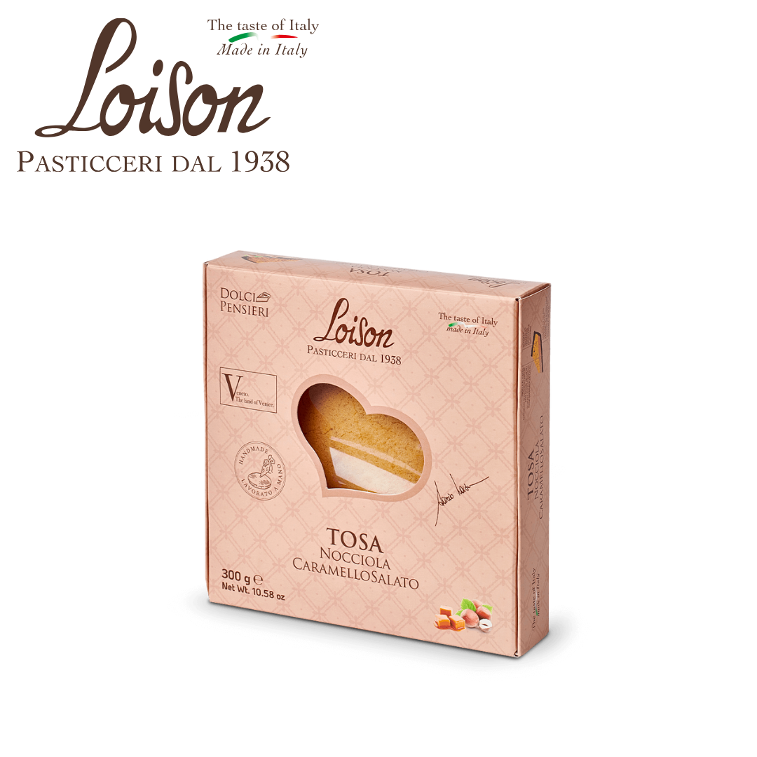 Loison Tosa Hazelnuts & Salted Caramel Cake 300g in box