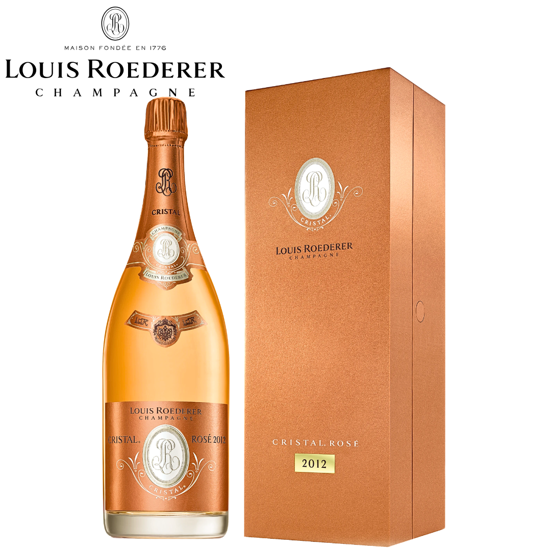 Louis Roederer Cristal Rosé 2012 Magnum 1.5L prestige Brut Rosé Champagne bottle from France