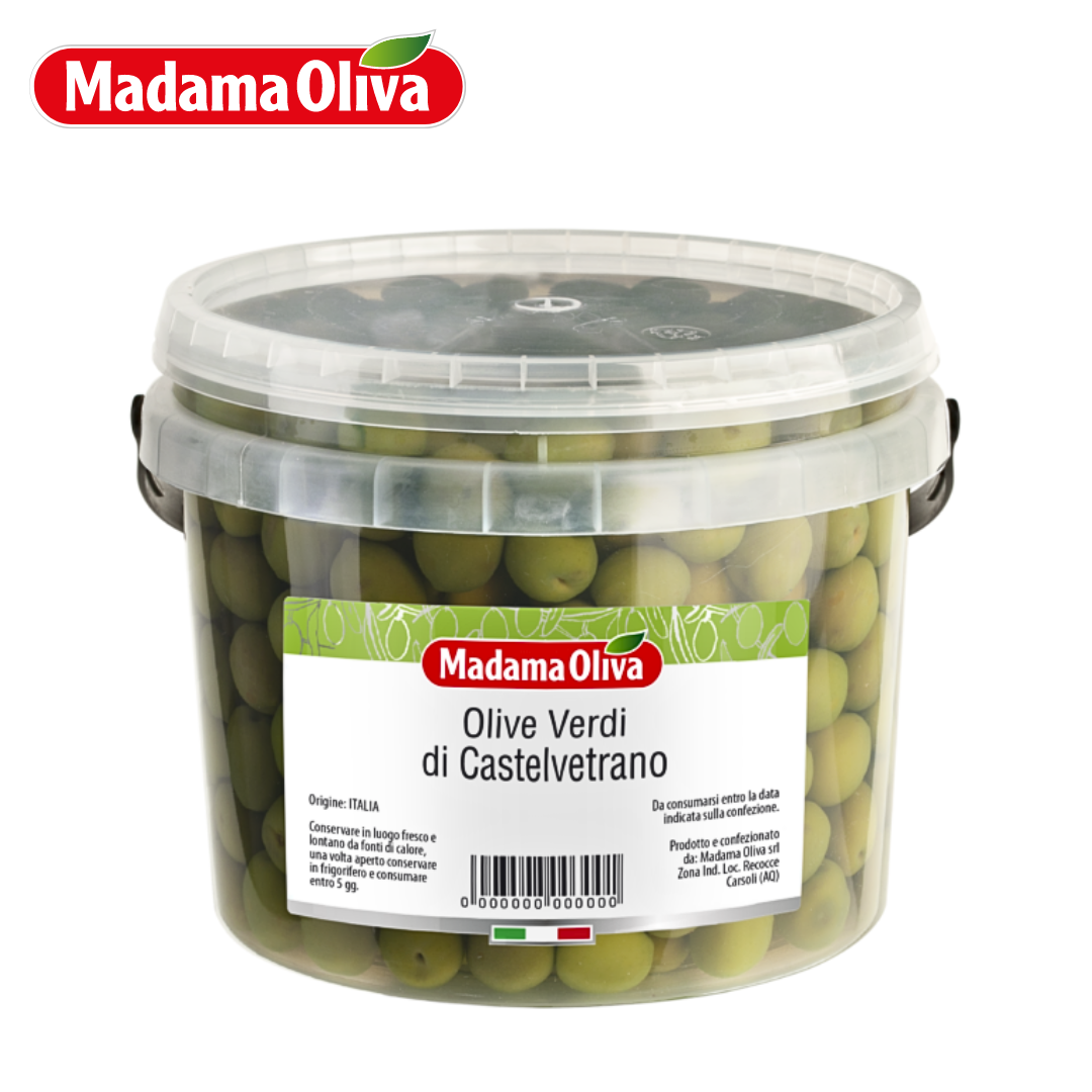 Madama Oliva Olive Verdi di Castelvetrano 2kg – Premium Italian Extra Virgin Olives