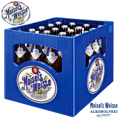 Maisels Weisse Alkoholfrei Non Alcoholic Bavarian Wheat Beer Germany 20 bottles case