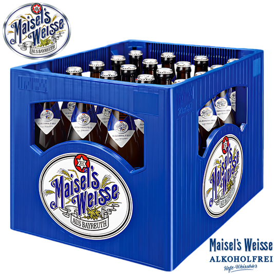Maisels Weisse Alkoholfrei Non Alcoholic Bavarian Wheat Beer Germany 20 bottles case