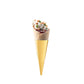 Masdeu Mini Waffle Cone Neutral Coating with raspberry and mascarpone