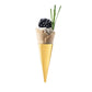 Masdeu Mini Waffle Cone Neutral Coating with fresh cheese and caviar