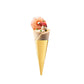 Masdeu Mini Waffle Cone Neutral Coating with salmon cream and prawn