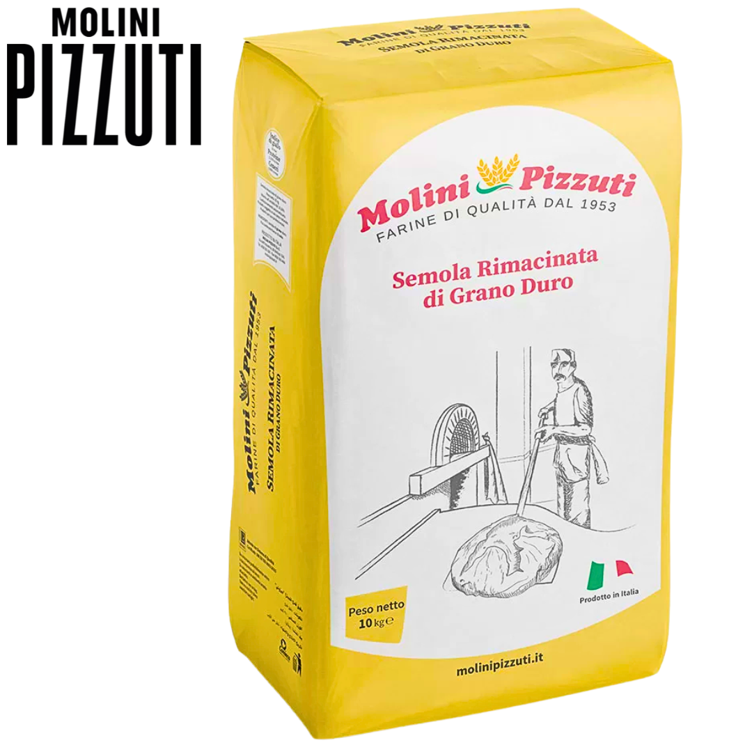 Molini Pizzuti semola rimacinata durum wheat semolina for pizza dough texture 10kg