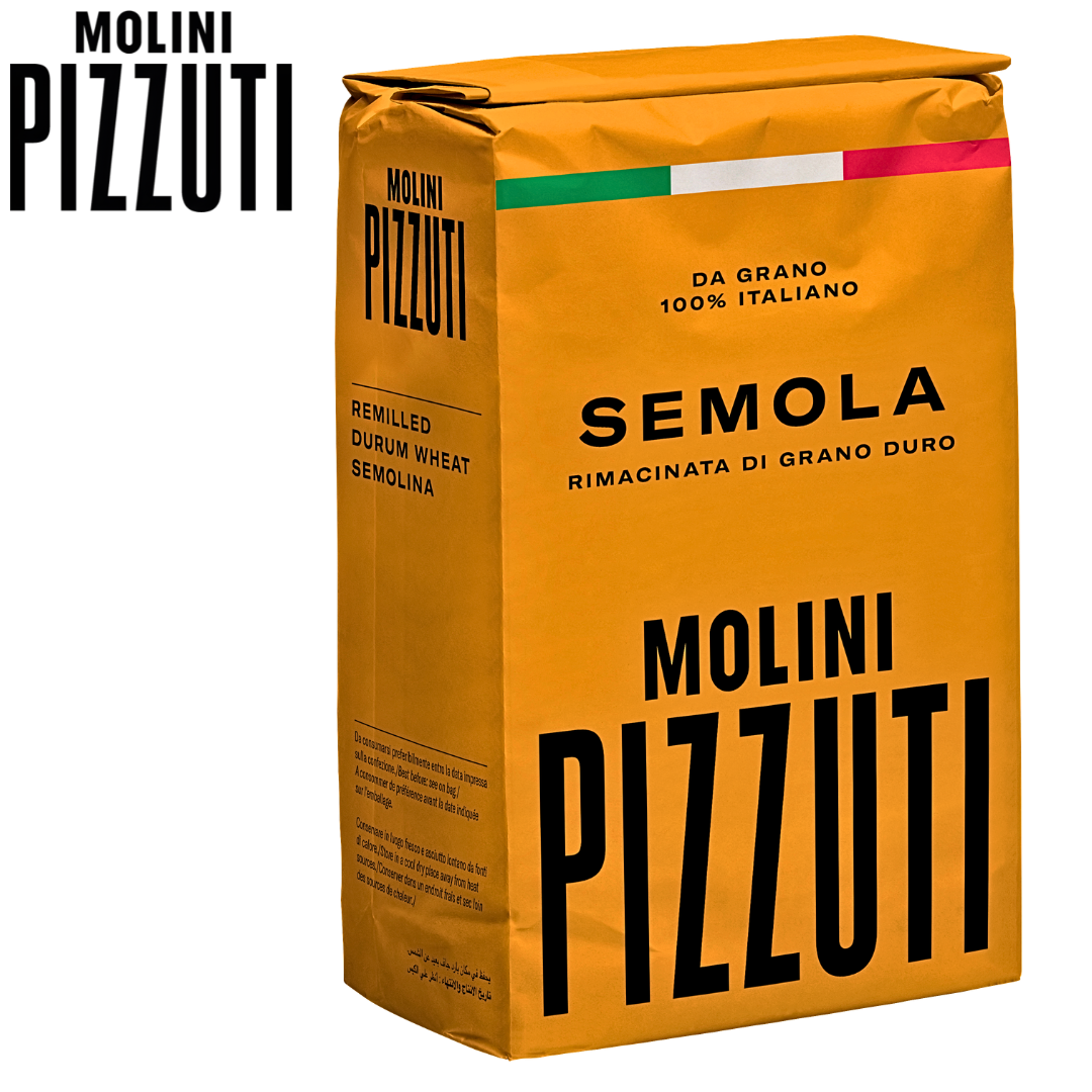 Molini Pizzuti semola rimacinata durum wheat semolina for pizza dough texture 1kg