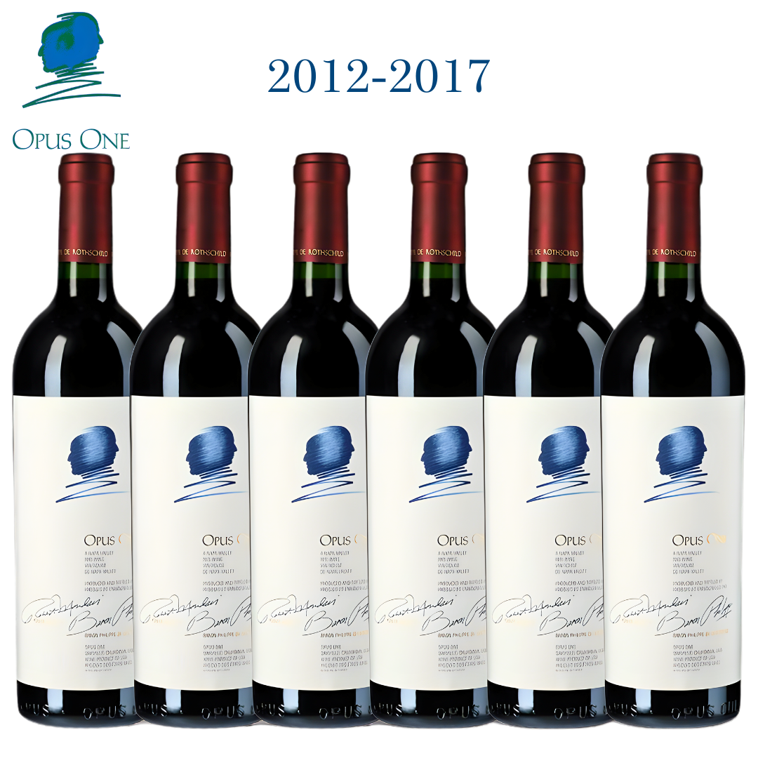 Opus One Vertical Collection 2012 2013 2014 2015 2016 2017 750ml bottles Napa Valley