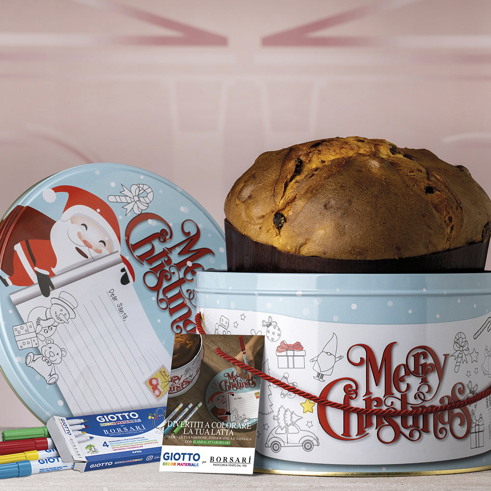 Borsari Le Latte Panettone Classico in Latta da Colorare 1kg