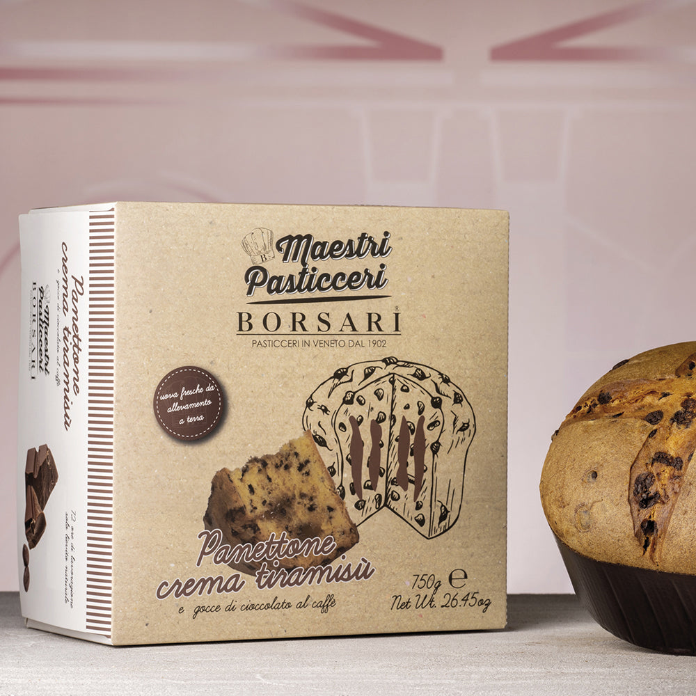 Borsari Maestri Pasticceri Panettone Crema Tiramisu 500g – Barrels and ...