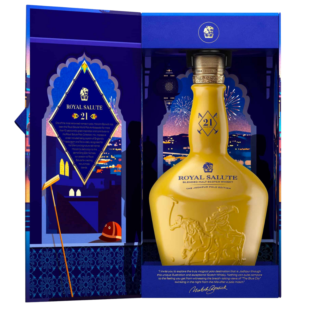 Royal Salute 21 Year Old Jodhpur Polo Edition Blended Scotch Whisky 700ml with box