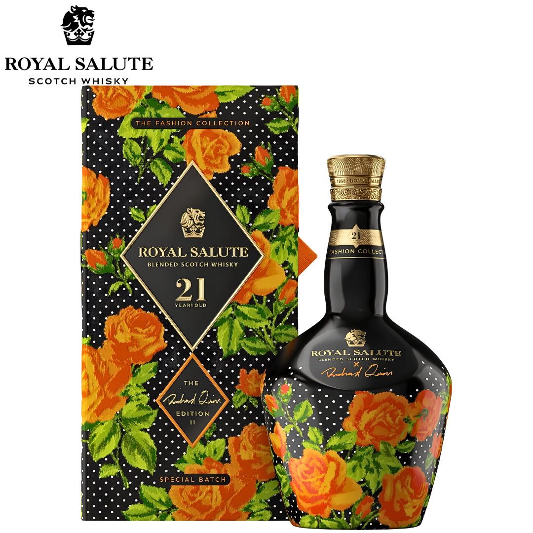 Royal Salute 21 Year Old Orange Roses Richard Quinn Edition II Blended Scotch Whisky 700ml with box