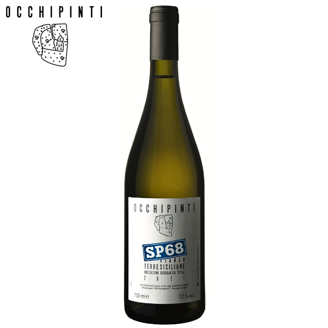 SP68 Bianco Arianna Occhipinti Sicily natural white wine bottle