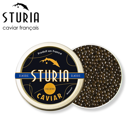 STURIA Classic Oscietre caviar Acipenser gueldenstaedtii French farmed caviar