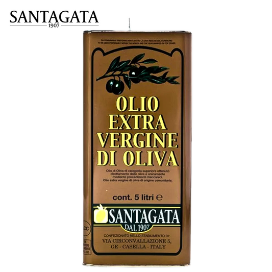 Santagata Classico Extra Virgin Olive Oil 5L Tin from Liguria, Italy
