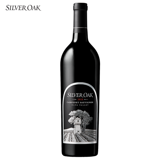 Silver Oak Napa Valley Cabernet Sauvignon 2018 – Premium red wine bottle from Napa Valley, aged in American oak