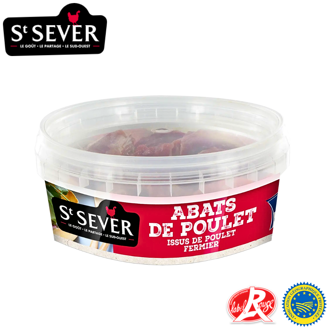 St Sever corn-fed yellow chicken hearts french poultry abats couer de poulet