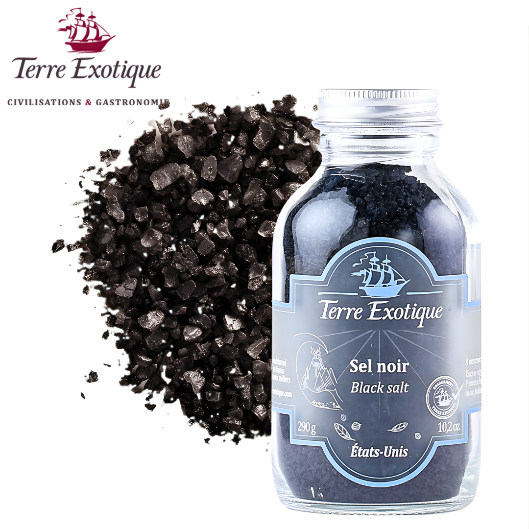 Terre Exotique Hawaiian Black Lava Salt Molokai Hawaii gourmet black sea salt