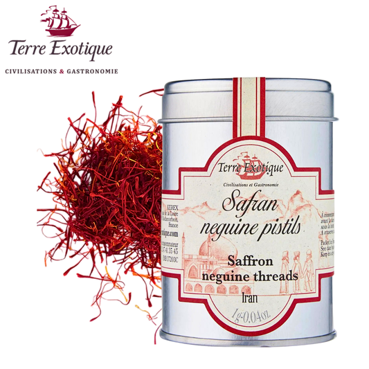 Terre Exotique Safran Néguine en Filaments 1g premium saffron Negine threads from Iran