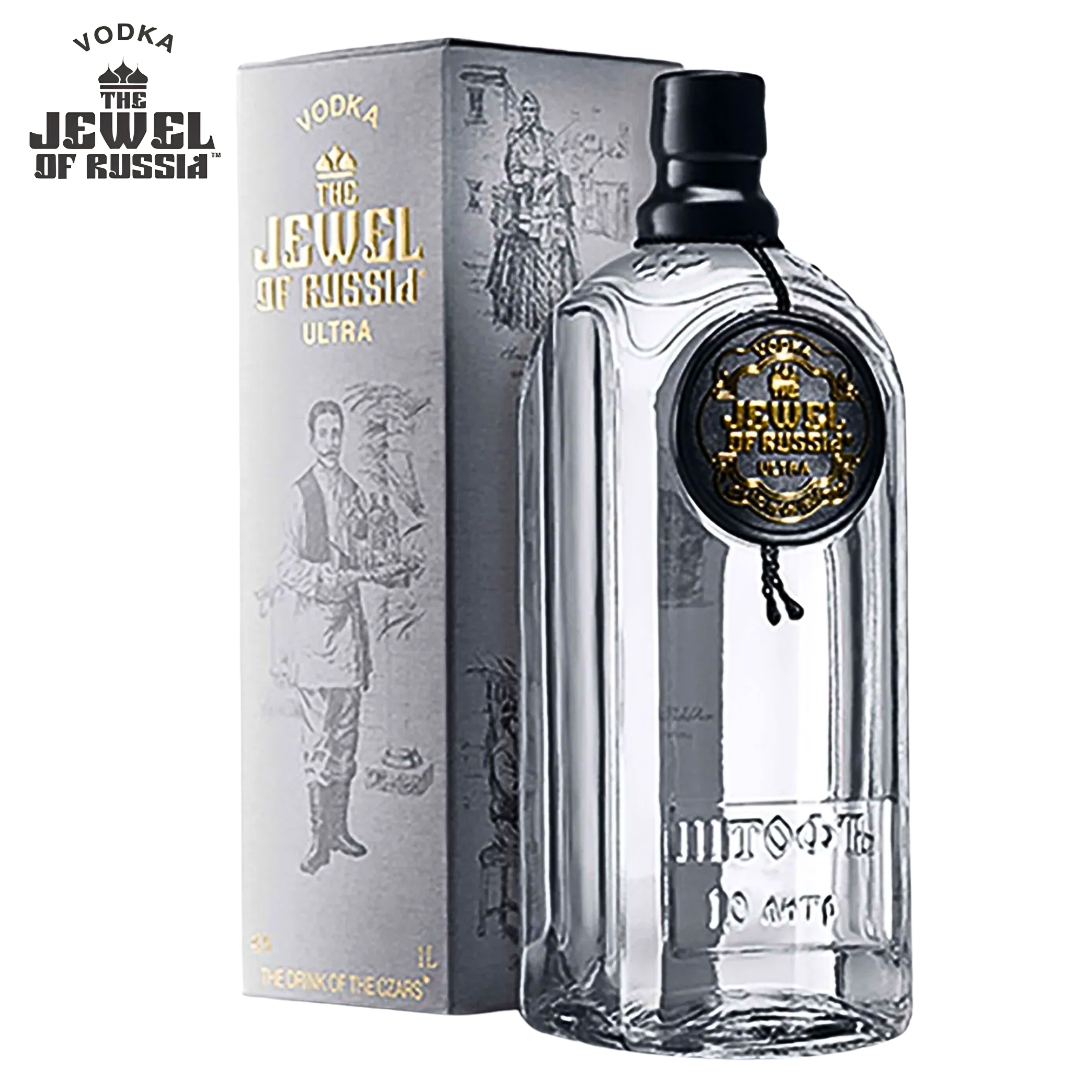 The Jewel of Russia Ultra Black Label Russian vodka 1L bottle