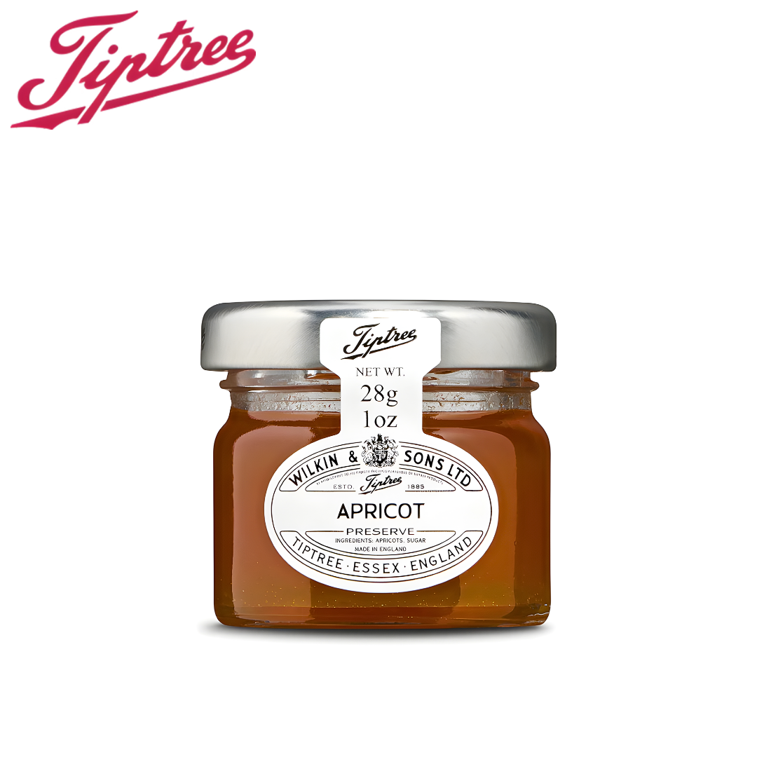 Tiptree Apricot Mini 28g miniature glass jar copper pan cooked preserve