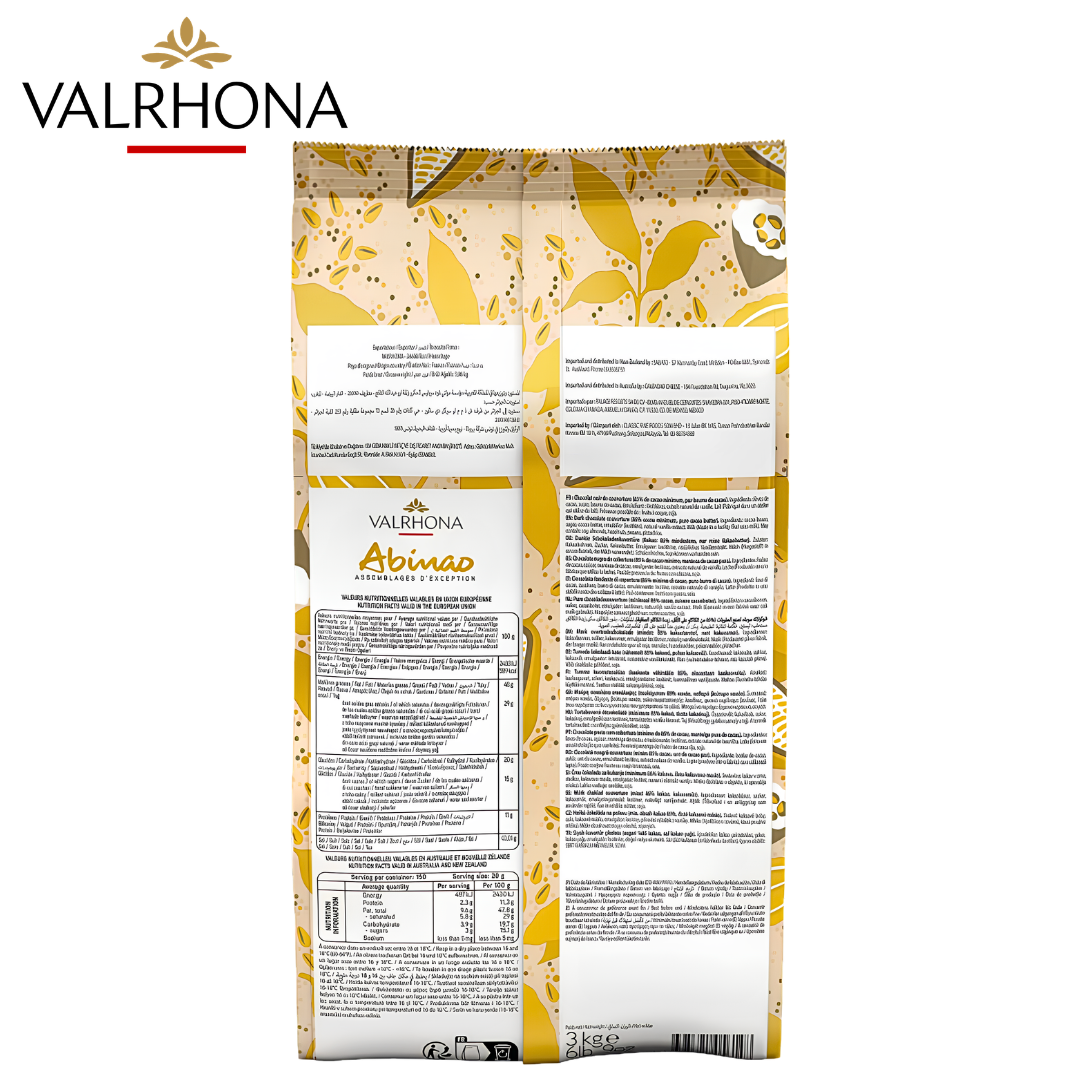 Valrhona Abinao 85% extra dark chocolate fèves