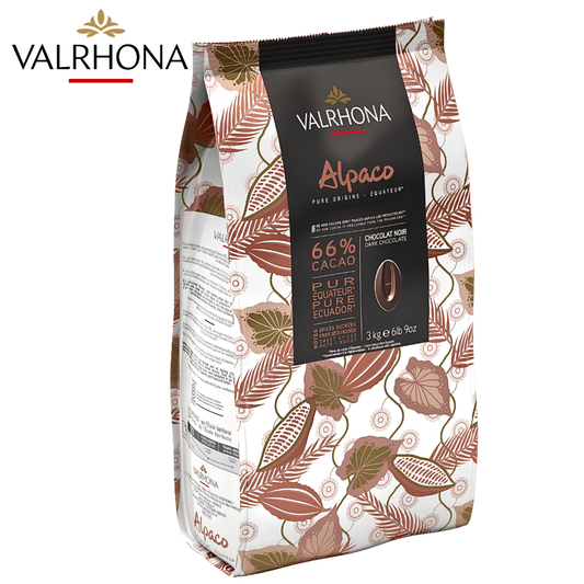 Valrhona Alpaco 66% single origin Ecuador dark chocolate couverture 3kg bag