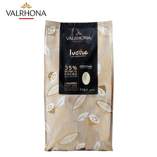 Premium white chocolate couverture from Valrhona France