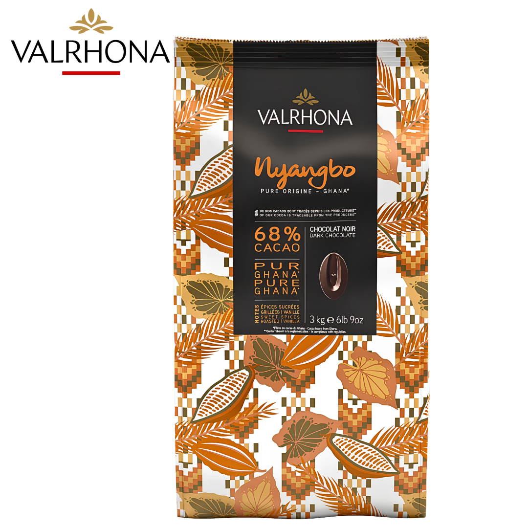 Valrhona Nyangbo 68% dark chocolate fèves from Ghana
