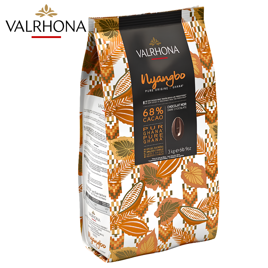 Valrhona Nyangbo 68% single origin Ghana dark chocolate couverture 3kg bag