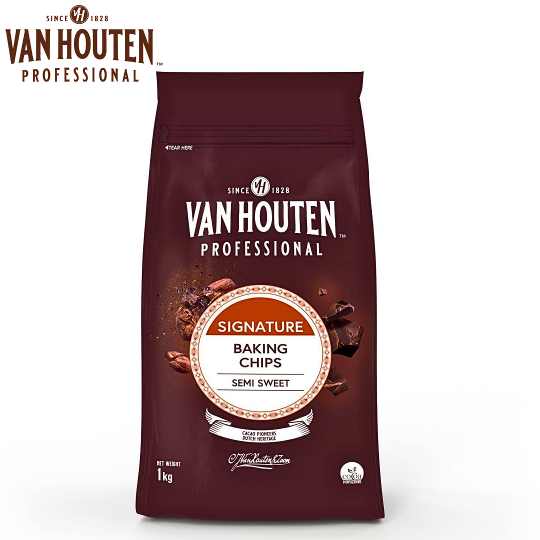 Van Houten Professional Signature Semi Sweet Baking Chips 8000 Count 1kg