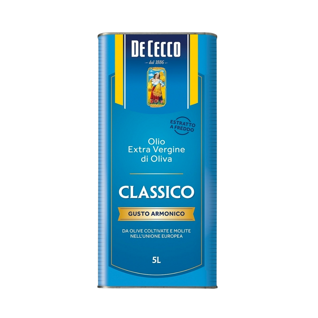 De Cecco Extra Virgin Olive Oil Classico 5L - 2 cans/case