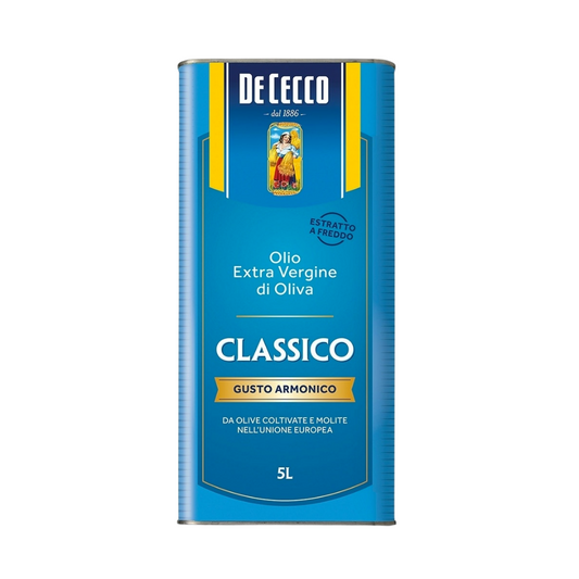 De Cecco Extra Virgin Olive Oil Classico 5L - 2 cans/case