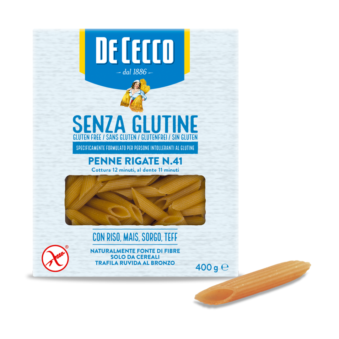 De Cecco Penne Rigate N° 41 (100% Gluten-Free) 400g - 12 boxes/case ...