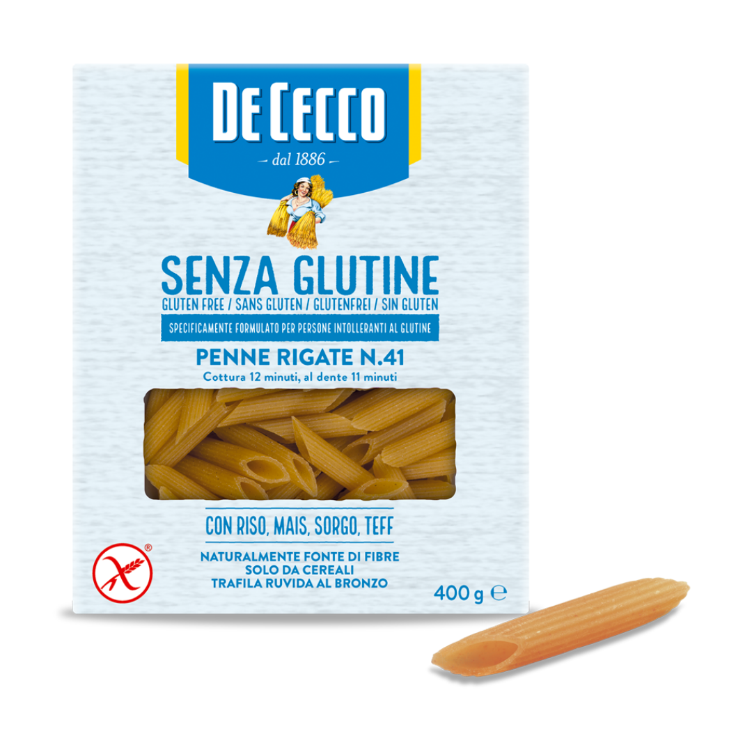 De Cecco Penne Rigate N° 41 (100% Gluten-Free) 400g - 12 boxes/case