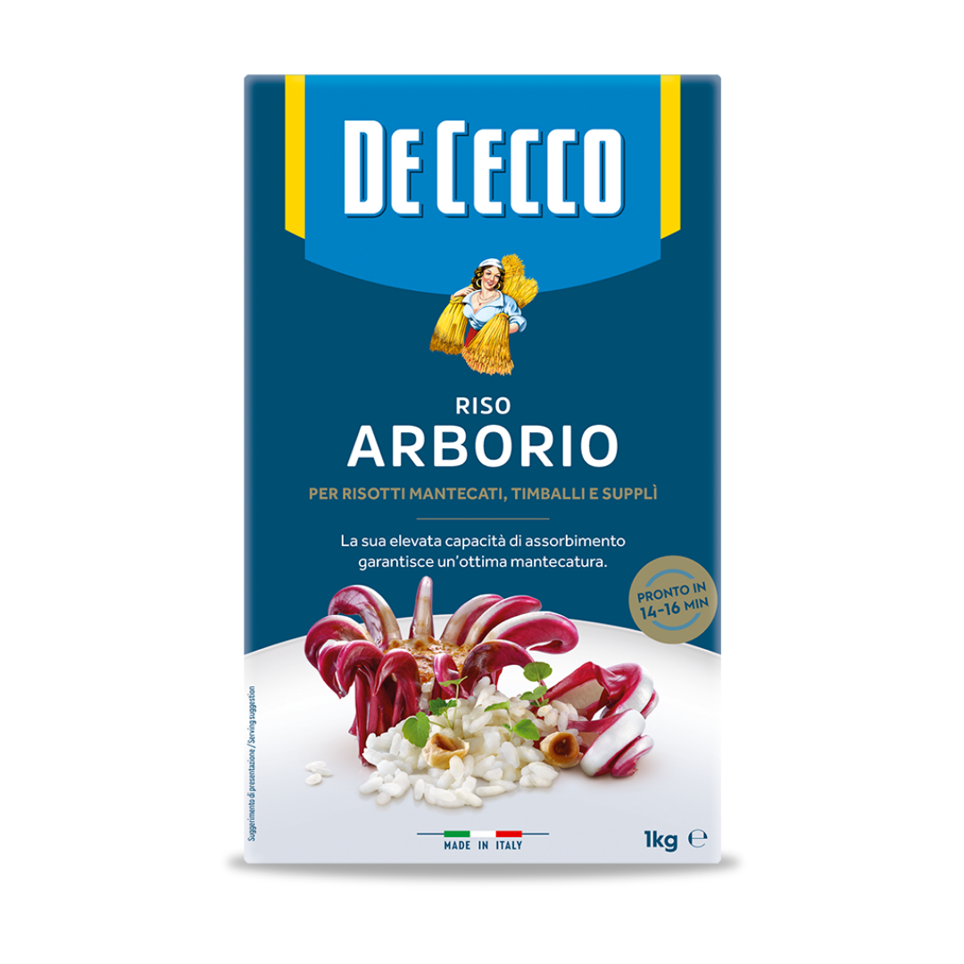 De Cecco Riso Arborio 1kg - 12 boxes/case