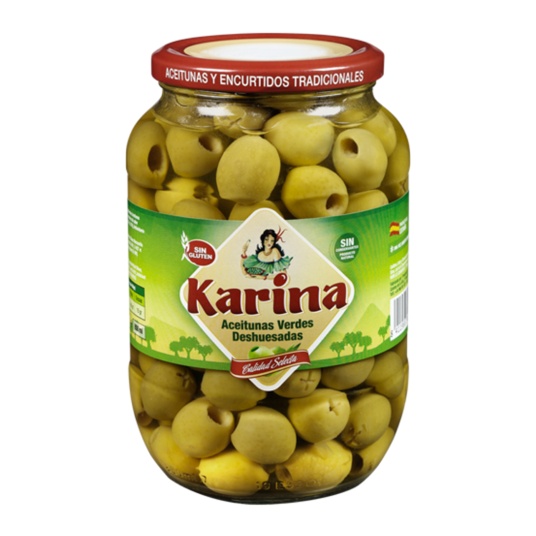 Karina Green Olives Pitted (815g x 6 jars)