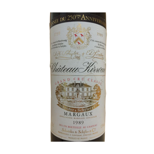 Chateau Kirwan Margaux Grand Cru Classe 1989